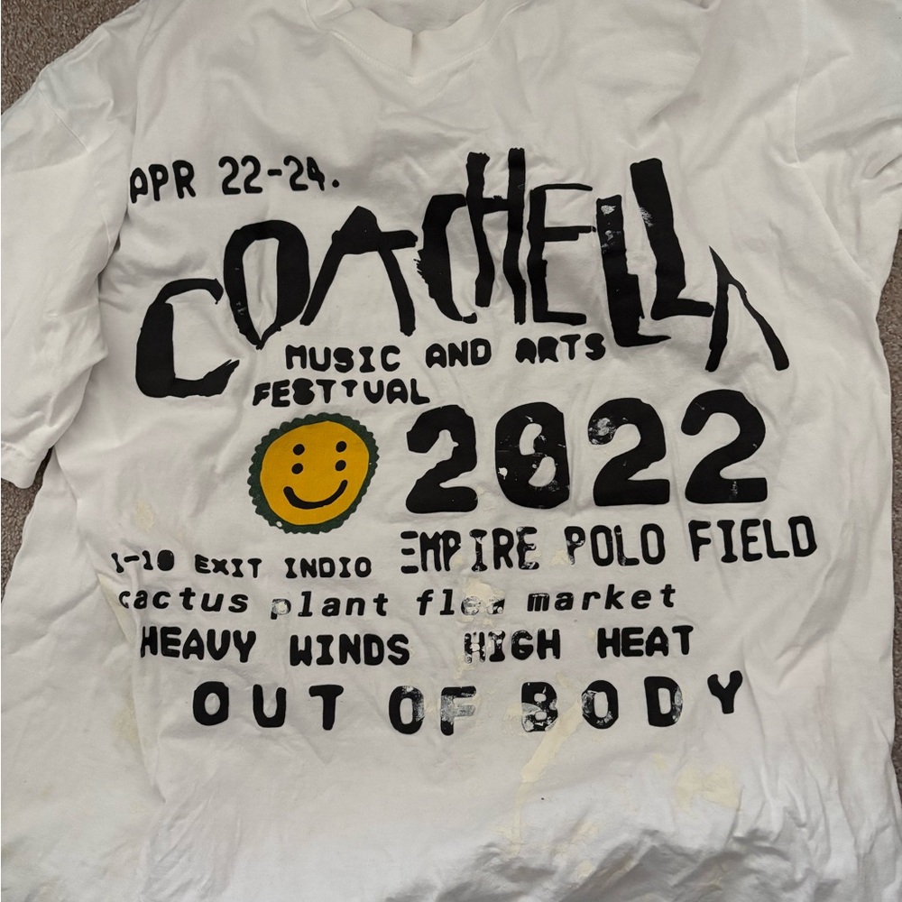 White Coachella 2022 Graphic T-Shirt